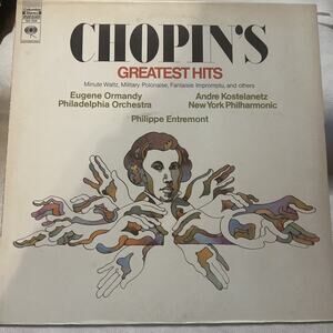 CHOPIN'S GREATEST HITS LP 12” Vinyl Columbia Eugene Ormandy, Kostelanetz + VG+